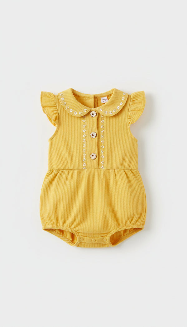 Baby Girl Daffodil Yellow Romper