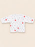 Newborn 5-Piece Fleece Heart Printed White Starter Set