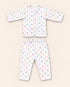 Newborn 5-Piece Fleece Polka Dots Printed White Starter Set