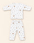 Newborn 5-Piece Fleece Brown Heart Print White Starter Set
