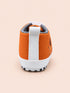 Orange & White Printed Baby Pre-Walker Shoes