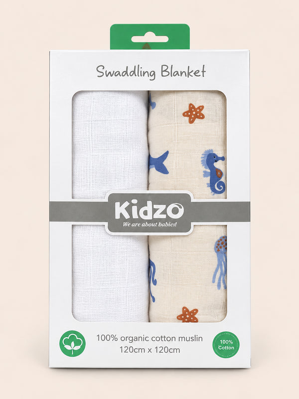 2-Pack Muslin Swaddle Blanket