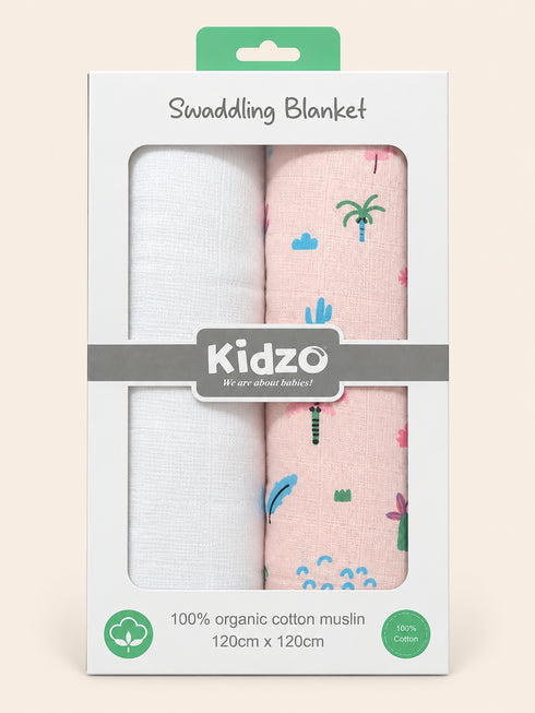 2-Pack Muslin Swaddle Blanket