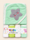 5-Pcs Embroidered Baby Hooded Towel Gift Set