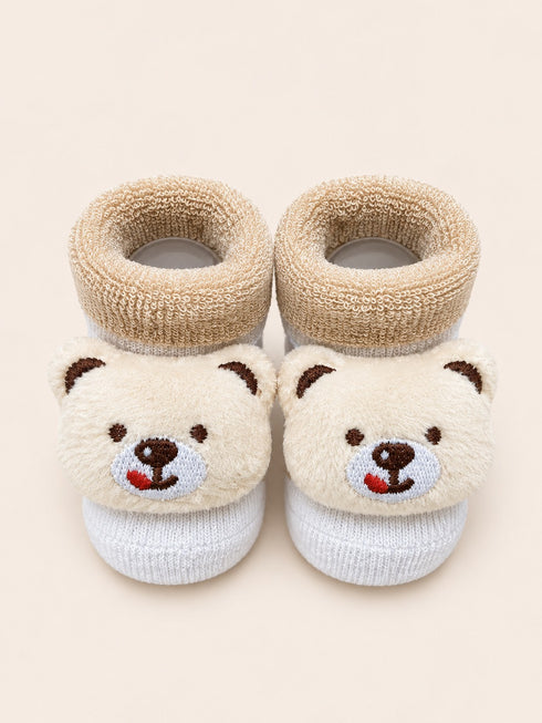 Baby Booties with Cute Cartoon Design & Anti-Slip Sole