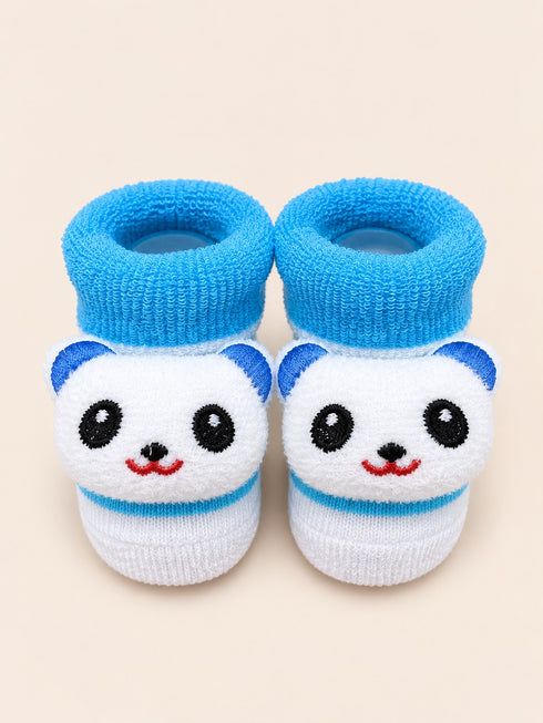 Baby Booties with Cute Cartoon Design & Anti-Slip Sole