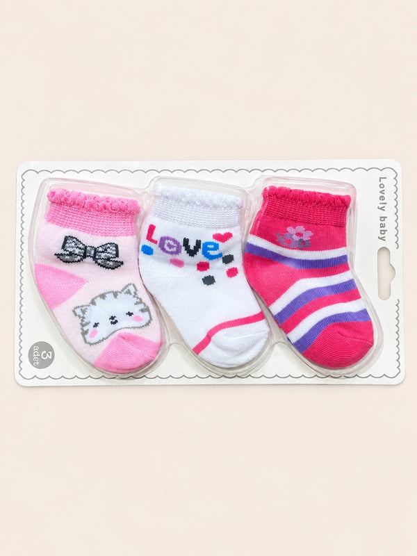 3 Pair Baby Socks Gift Set