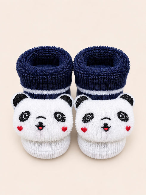 Baby Booties with Cute Cartoon Design & Anti-Slip Sole