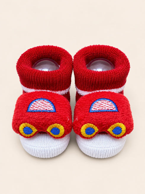 Baby Booties with Cute Cartoon Design & Anti-Slip Sole