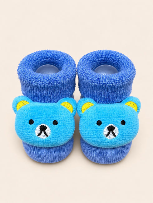 Baby Booties with Cute Cartoon Design & Anti-Slip Sole