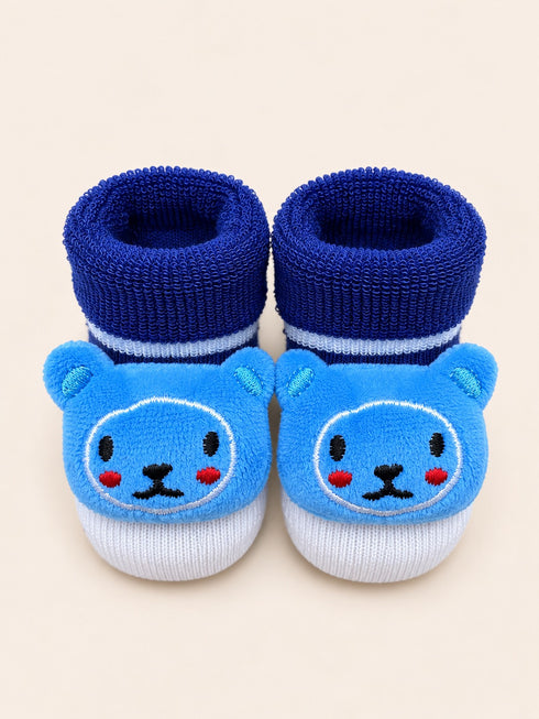 Baby Booties with Cute Cartoon Design & Anti-Slip Sole
