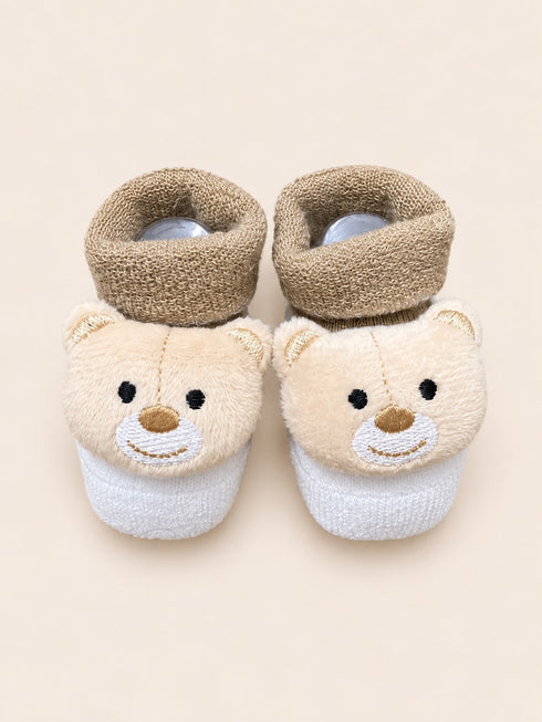 Baby Booties with Cute Cartoon Design & Anti-Slip Sole