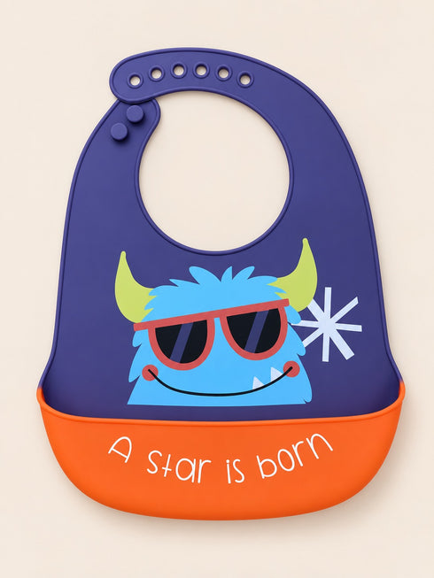 Cute Monster Adjustable Silicone Baby Bib