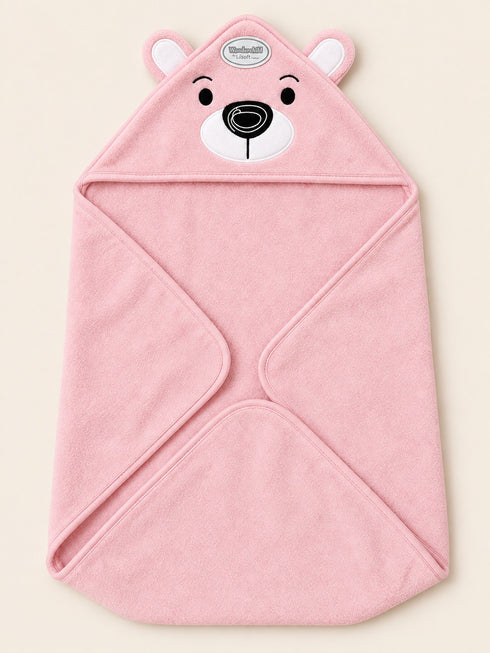 Baby Hooded Wrapping Sheet (Pink)