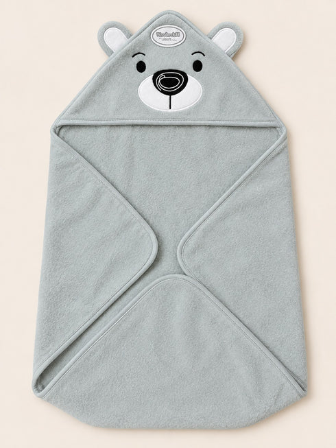 Baby Hooded Wrapping Sheet (Grey)