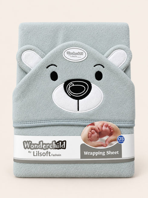 Baby Hooded Wrapping Sheet (Grey)