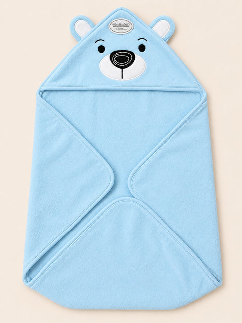 Baby Hooded Wrapping Sheet (Blue)