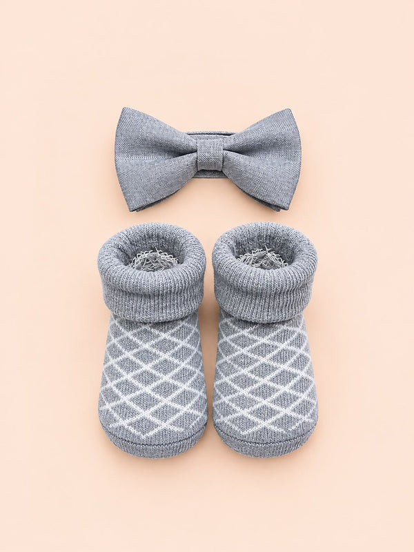 Baby Bow Tie & Socks Gift Set – 2 Pcs