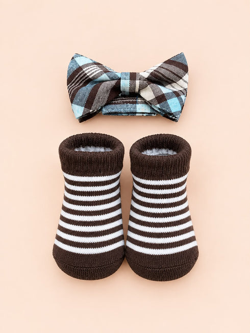 Baby Bow Tie & Socks Gift Set – 2 Pcs