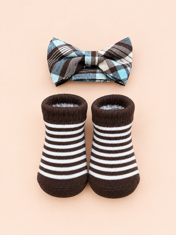 Baby Bow Tie & Socks Gift Set – 2 Pcs