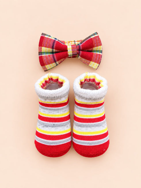 Baby Bow Tie & Socks Gift Set – 2 Pcs