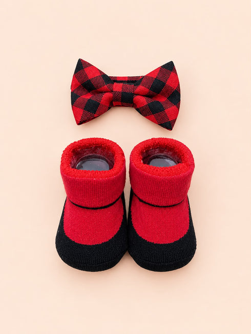 Baby Bow Tie & Socks Gift Set – 2 Pcs