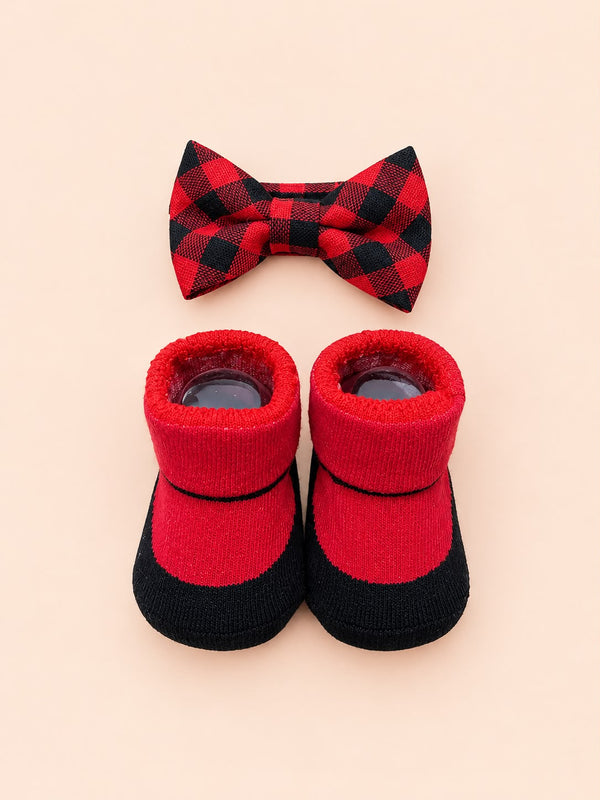 Baby Bow Tie & Socks Gift Set – 2 Pcs
