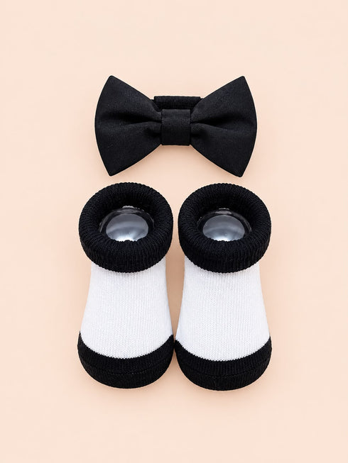 Baby Bow Tie & Socks Gift Set – 2 Pcs