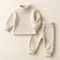 Classic Ribbed Highneck Set - Cream